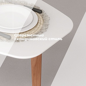 Стол овальный SKYLAND LYKKE TO-120, белый/бук, 120х60х75 см